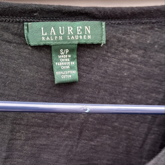 Ralph Lauren S/P Black Women's Top with Gold Button Accents - Picture 2 of 5